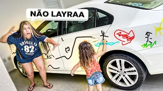 MINHA IRMÃ RABISCOU MEU CARRO COM CANETA! *fiquei muito brava*