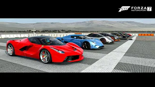 Forza 7: World's Greatest Drag Race! Veyron, R8, 650s, GT-R, Centenario, Spider, Regera