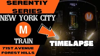 NYC Subway Serenity Series M Train (to Forest Hills) Timelapse