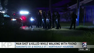 Man fatally shot while walking with friend in northeast Houston, police say