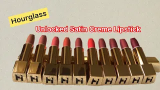 HOURGLASS Unlocked Satin Creme Lipstick | Lip Swatches