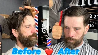 Men’s hair transformation #transformation #barbershop #learning #love #hairsalon #haircutting #hair