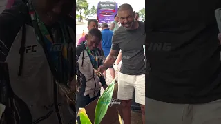 Brazilian MMA Legend Minotauro Nogueira Shows Love to a Fan at UFC 283