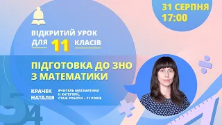 Підготовка до ЗНО з математики 2021