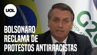 Bolsonaro reclama de protestos antirracistas no Brasil