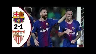 Barcelona vs Sevilla 2-1 All goals & Highlights English Commentary 04-11-2017 HD 1080P