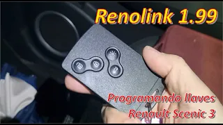 Programando llaves con Renolink, programming keys, en Renault Scenic 3