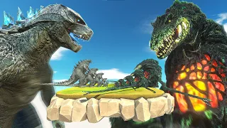 King of the Monster War - Growing Godzilla 2014 VS Biollante, Size Comparison Godzilla | ARBS