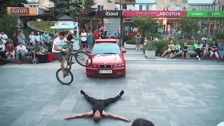 New parkour and bicycle show