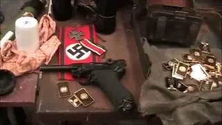 Nazi gold treasure and Luger P08, box opening