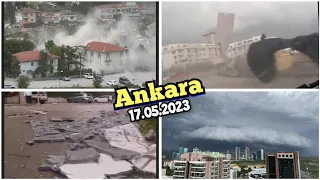The supercell caused an incredible storm in Ankara, Turkey! Seats flew,minarets toppled!