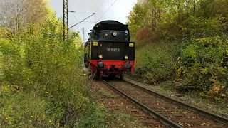 Rübelandbahn BR 95 quält sich den Berg hoch