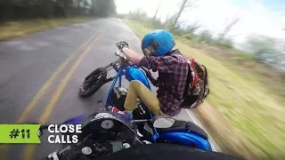 Lucky bikers accident / Close calls 2017 / Motorcycle crashes