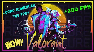 COMO AUMENTAR LOS FPS EN VALORANT💯📈😲/COMO TENER MEJOR RENDIMIENTO EN VALORANT✅