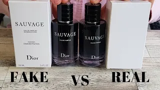 Fake vs Real Dior Sauvage Tester Perfume, Eau De Parfum 100ML