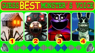 Guess Monster Voice Spider House Head, Choo Choo Charles, CatNap, Zoonomaly Coffin Dance