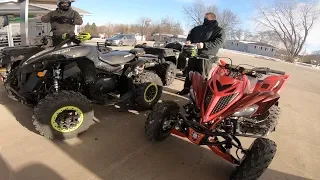 Chasing a Can Am Renegade 1000R on my Raptor 700!