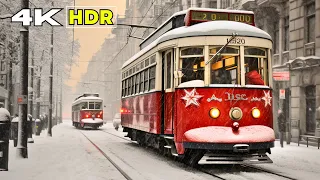 Budapest Snow Walking Tour in 4K HDR with 3D SOUND