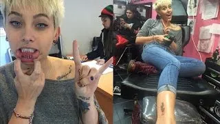 Paris Jackson Gets a Bunch of New Tattoos -- See Her Lip, Shoulder and Ankle Ink!