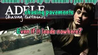 ADELE - Chansing Pavements [Karaoke/Instrumental]
