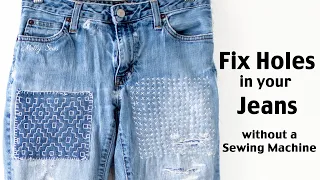 How to Fix Ripped Jeans with Visible Mending