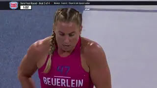 The 2018 CrossFit Games Individual Clean & Jerk Speed Ladder WOMEN SEMI FINALS