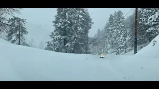 Big Bear BURIED Most Snow I have ever seen. Many feet. Got stuck. 2/25/2023 #snow #blizzard #winter