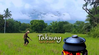 the simple life in countryside | cooking TAKWAY or TARO SHOOTS with dried fish and camias | kabagis