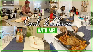 COOK AND CLEAN WITH ME | COOKING PORK ROAST | EATING WITH MY SIBLINGS | CLEANING MOTIVATION