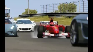 Ferrari F1 2004 Michael Schumacher vs Supercars at  Zandvoort