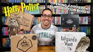 UNBOXING 4 DIFFERENT HARRY POTTER SUBSCRIPTION BOXES | LootCrate, GeekGear, Owl Post, Wizard's Vault