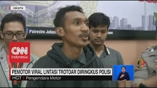 Pemotor Viral Pukul Pejalan Kaki Diringkus Polisi