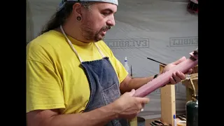 How to make a triple drone flute Part 2   - Native American Flute Making with Blue Bear Flutes