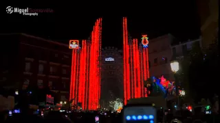 Encendido de luces Falla Sueca-Literato Azorin. Fallas de Valencia 2015