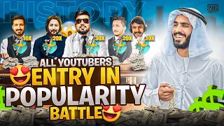 HISTORY CREATED POPULARITY BATTLE ALL YOUTUBER SUPPORT ME 😱😍 KING OF ERANGLE SHOCKED😱