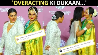 Nysa Devgn's awkward encounter with Rekha at NMACC gala night