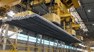 Process of Manufacturing 6.2km Long Rebar. Steel Mill in Korea