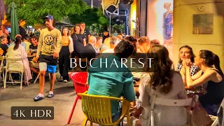 4K - Bucharest Nightlife | Open Streets on Victory Avenue | Strazi deschise | Walking Tour 2023