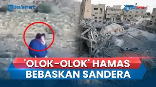 Beredar Rekaman Hamas Bebaskan Tawanan Wanita & Anak-anak Israel di Perbatasan, Israel: Sandiwara