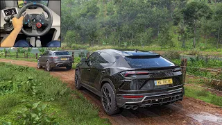 Lamborghini Urus & Range Rover Velar | OFFROAD CONVOY | Forza Horizon 5-Steering Wheel Gameplay