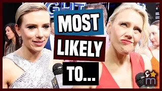 ROUGH NIGHT Cast Plays "Most Likely To" Game - Scarlett Johansson, Kate McKinnon Interview