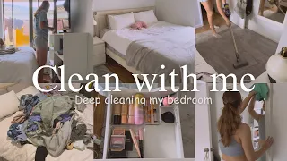 massive  DEEP CLEAN + DECLUTTER  + ORGANISE with me  (my bedroom)  *will motivate you*