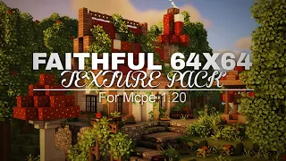 Mcpe 1.20 aesthetic texture pack 🌻 || faithful 64x64
