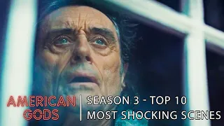 Top 10 Most Shocking Scenes | American Gods Best Scenes Season 3