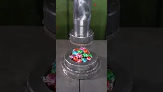 Candy vs. 150 ton hydraulic press 🫣 #hydraulicpress #crushing #satisfying #viral