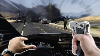 INSANE HIGHWAY POLICE CHASE - GTA 5 VR