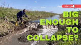 DIY BEAVER DAM REMOVAL. USING A POTATO RAKE TO RESTORE A WATERWAY.