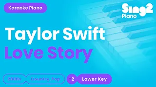 Taylor Swift - Love Story (Lower Key) Karaoke Piano