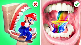 Mario, Help Us With Toilet Hacks! Unbelievable Super Mario Parenting Hacks & Gadgets  by Woosh!