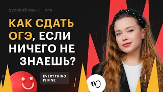 Как сдать ОГЭ по русскому языку, если ничего не знаешь?